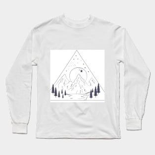 minimalist landscape Long Sleeve T-Shirt